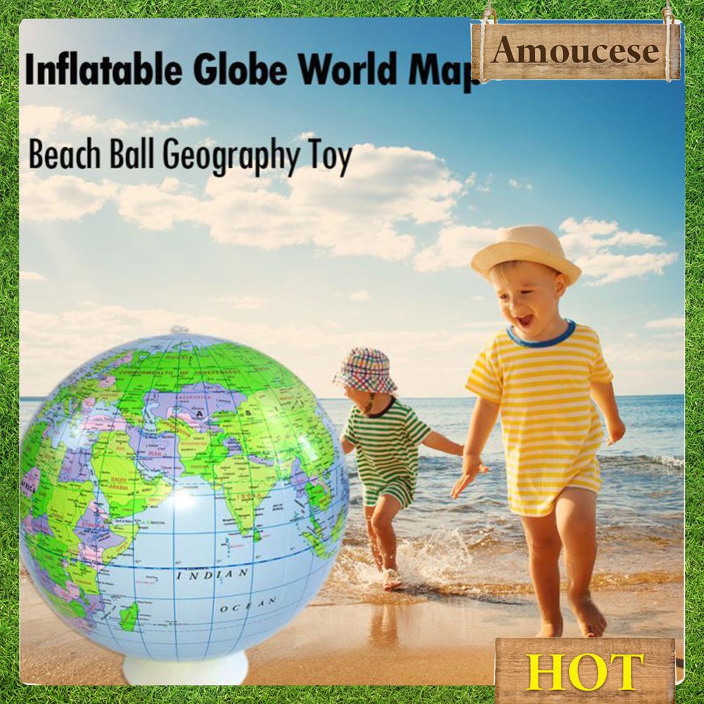 Inflatable World Globe Teach Education Geography Toy Map Balloon Beach ...