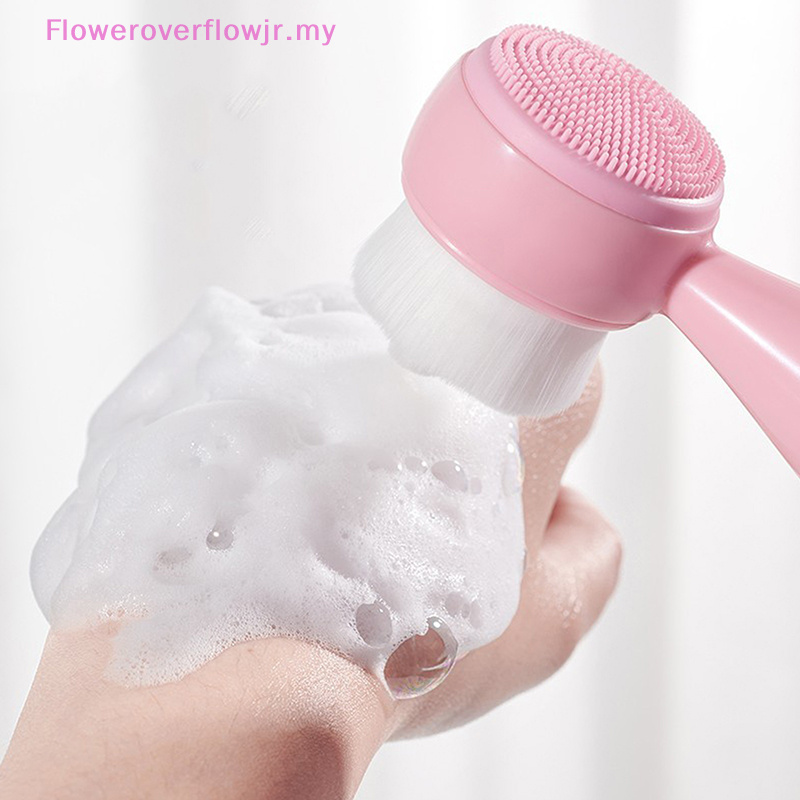 JRMY Silica Gel Facial Brush Double Sided Facial Cleanser Blackhead Removing Product Pore