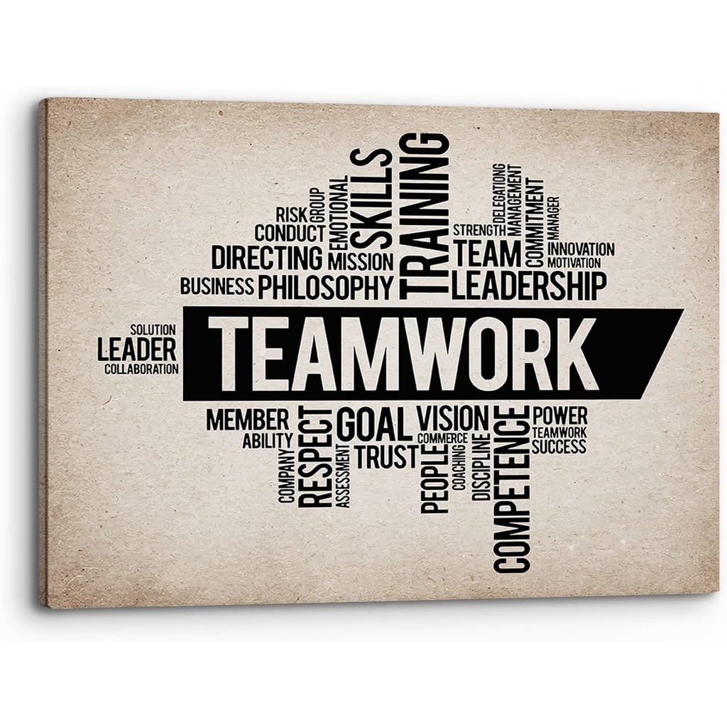 Teamwork Motivational Sayings Wall Art Minimalist Team Work