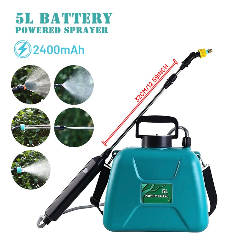 5L Capacity Electric Garden Pressure Sprayer Garden Mist Sprayer Knapsack Battery Sprayer Pump
