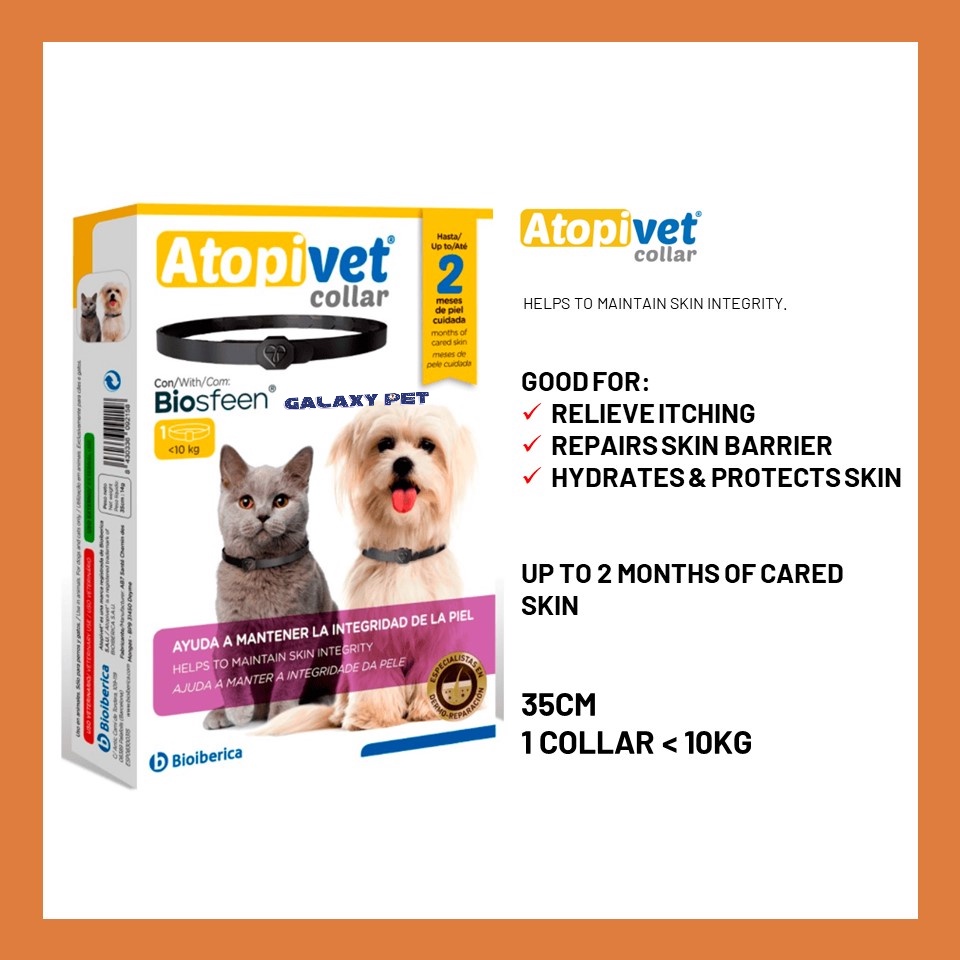 Atopivet Collar To Maintain Pets Healthy Skin 1 Black Collarbox