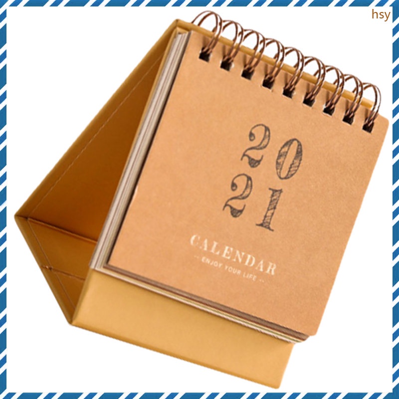 Stand Desk Calendar 2021 New Year's Eve Inspirational Flip Home Easel 20202021 Mini Office