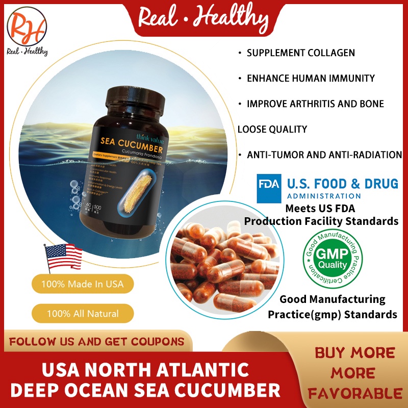 【Real Healthy】US North Atlantic Sea Cucumber Capsules Improve Joint