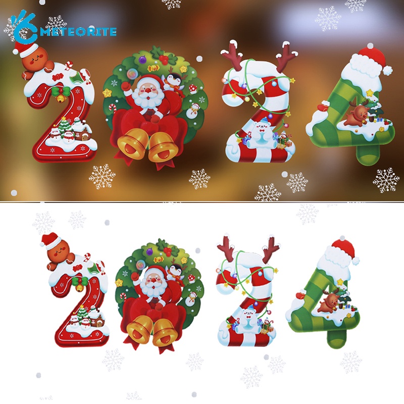 Beautiful Cartoon Xmas Motifs 2024 New Year Decorative PVC Wallpaper