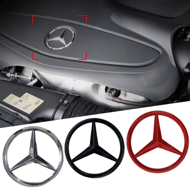70mm Car Front Engine Cover Emblem Sticker for GLE GLA GLC ML W117 W117 W176 W177 W204 W205 W213