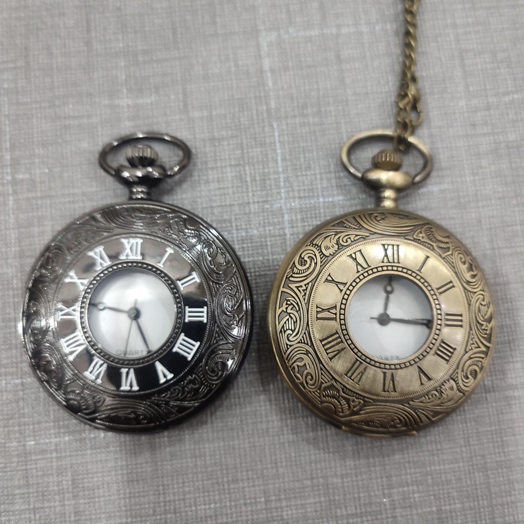 Pocket Watch Fashion Pastoral Vintage Pocket Watch Roman Digital Dual