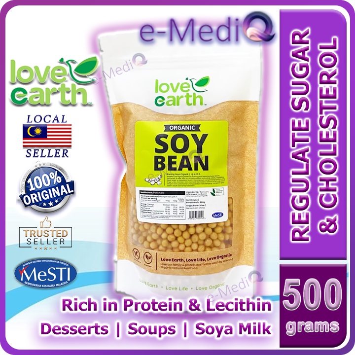 Love Earth Organic Soybean 500g [Make Soya Milk Drink] (Exp Oct2025