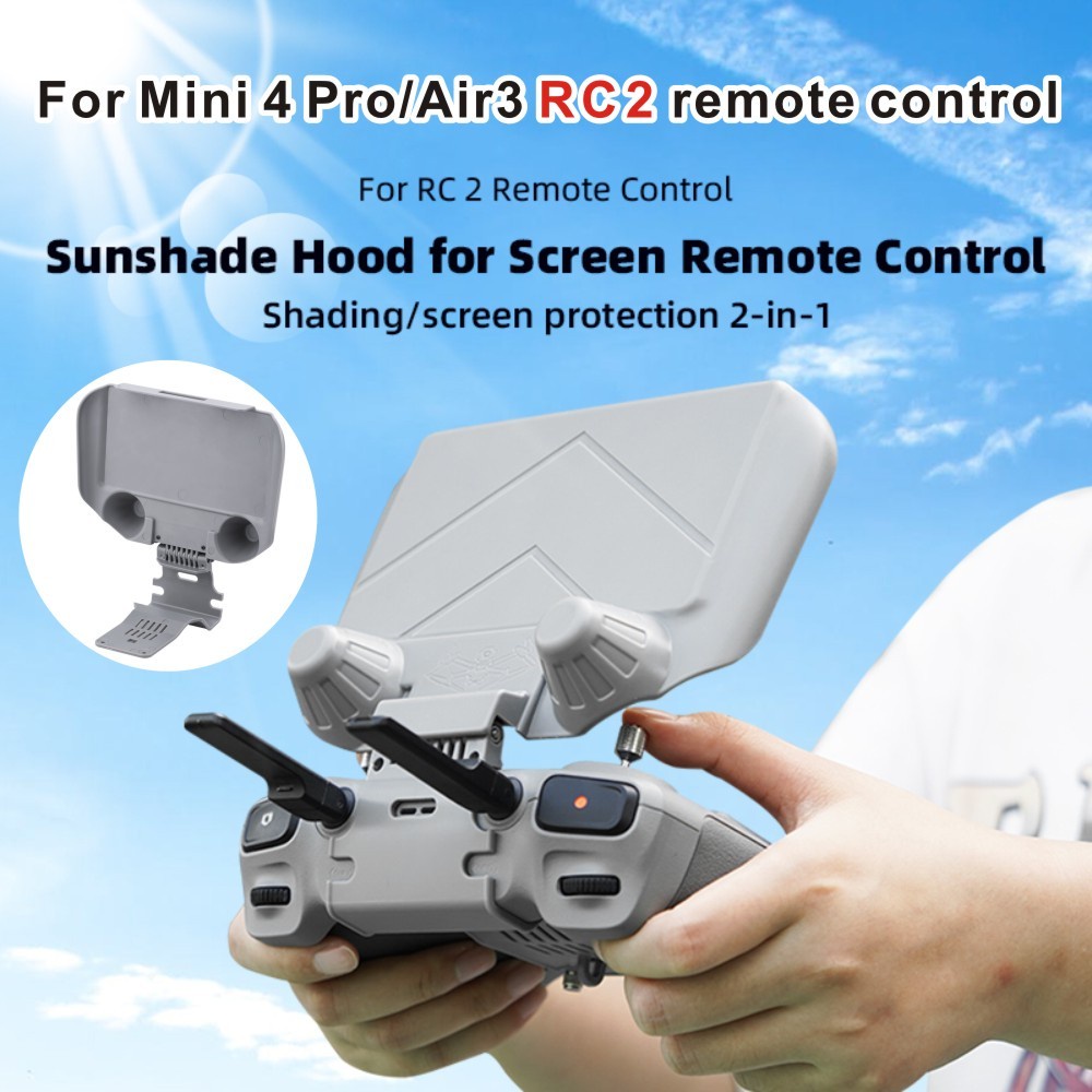 Compatible with DJI Mini 4 Pro/AIR 3 RC2 with screen remote control hood  AIR3 sun shade RC2 light shield accessory