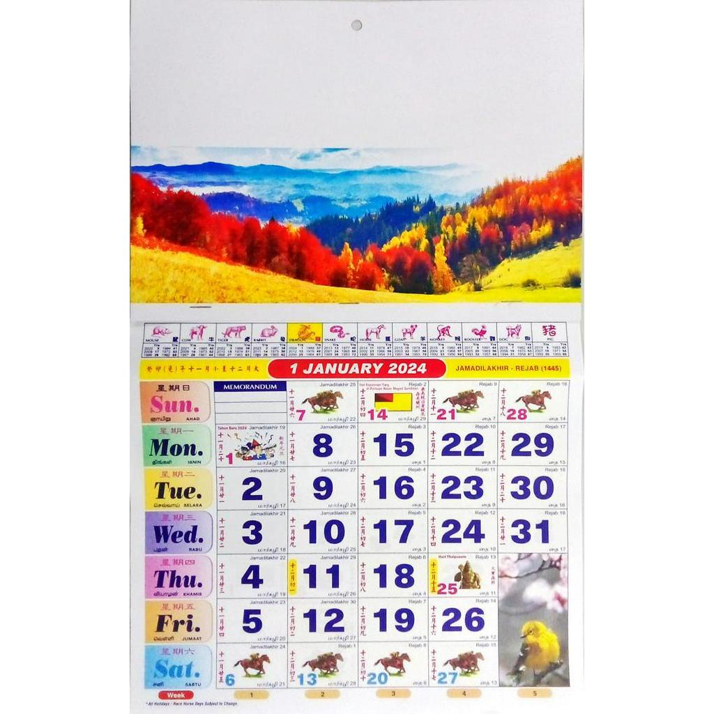 2024 Horse Calendar 2024 Kalender Kuda 2024 Wall Calendar 2024