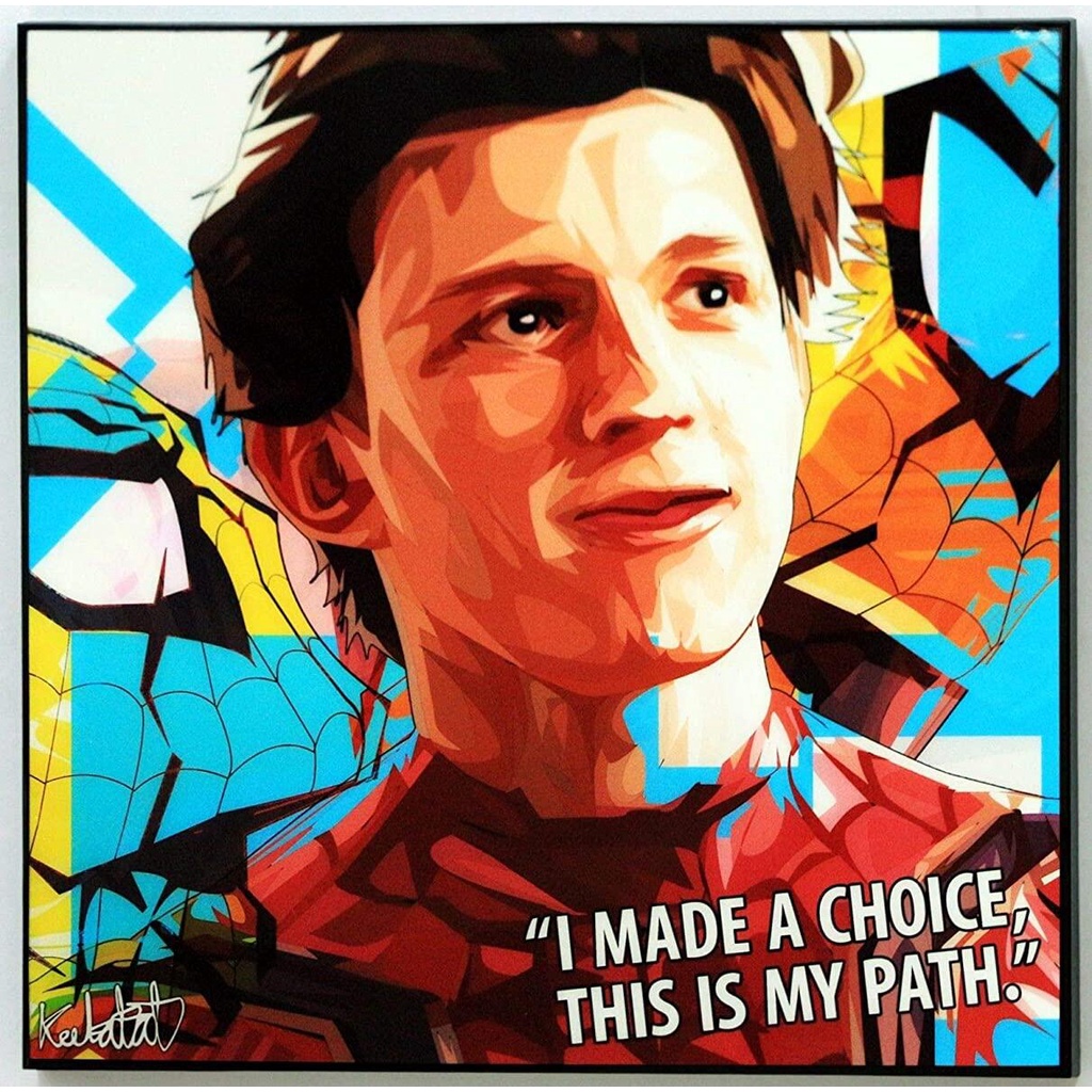 Superhero Tom Holland Poster Quotes Wall Decals Photo Painting Framed