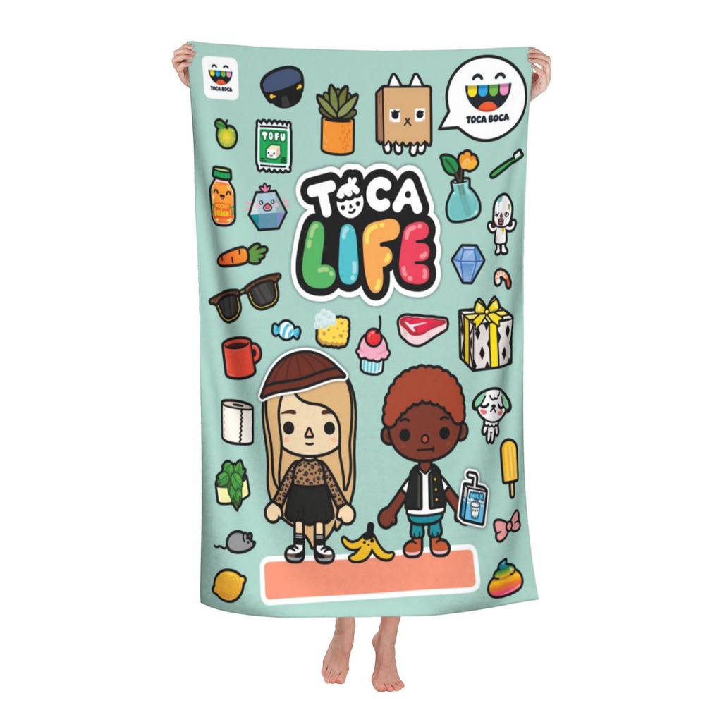 Toca Boca Unisex Microfiber Towels Bath Robes Bath Towels Fashion