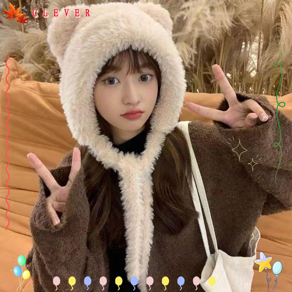 CLEVER Knitted Cap, Y2K Japanese Niche Ear Protection Hat, Sweet Cool