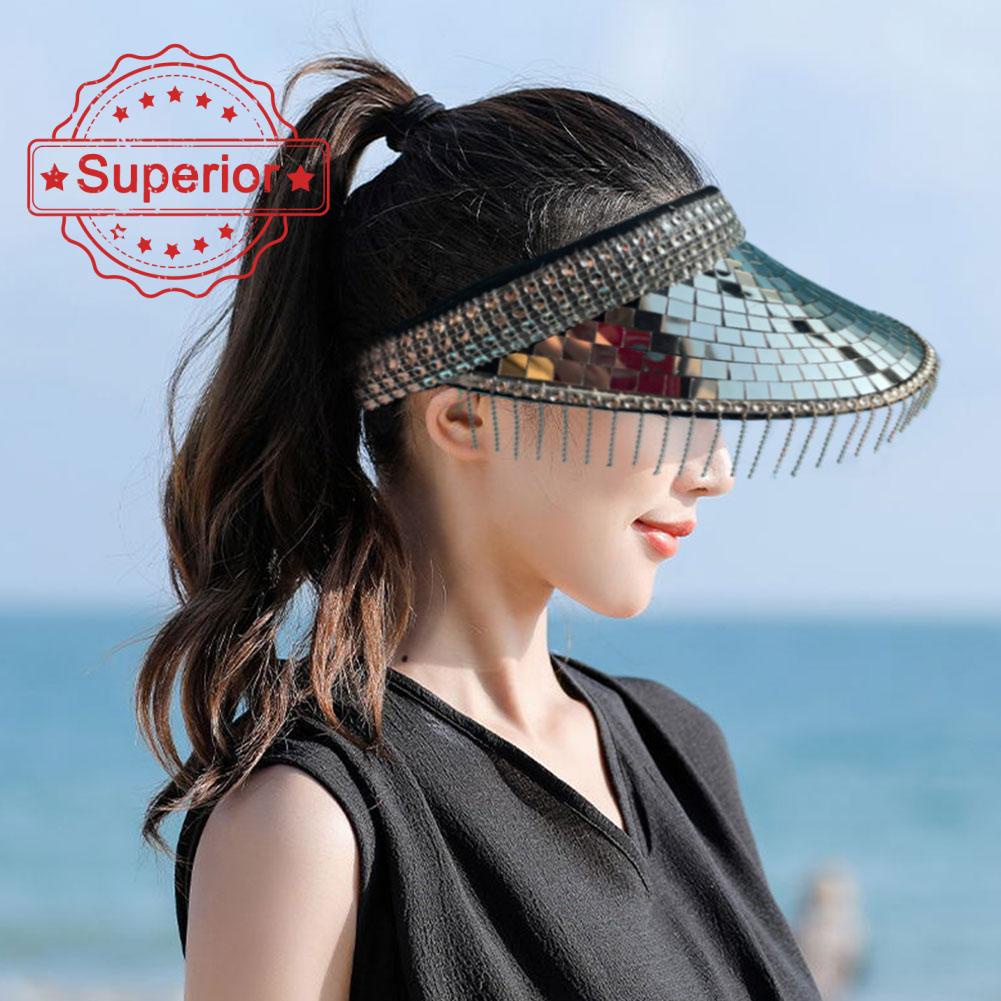 Disco Ball Hat Disco Ball Festival Visors Summer Sun Dj Club Visors Cap