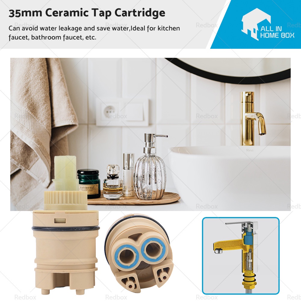 35mm Ceramic Tap Cartridge Mixer Shower Bathroom Tap Replacement AU ...