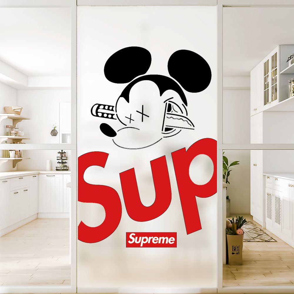Anti Peeping Glass Sticker Cartoon Donald Duck Mickey Mouse Glue Free Bathroom Bedroom Living Room Sunscreen Frosted Electrostatic Film PVC Waterproof Wall Sticker Wallpaper Shopee Malaysia