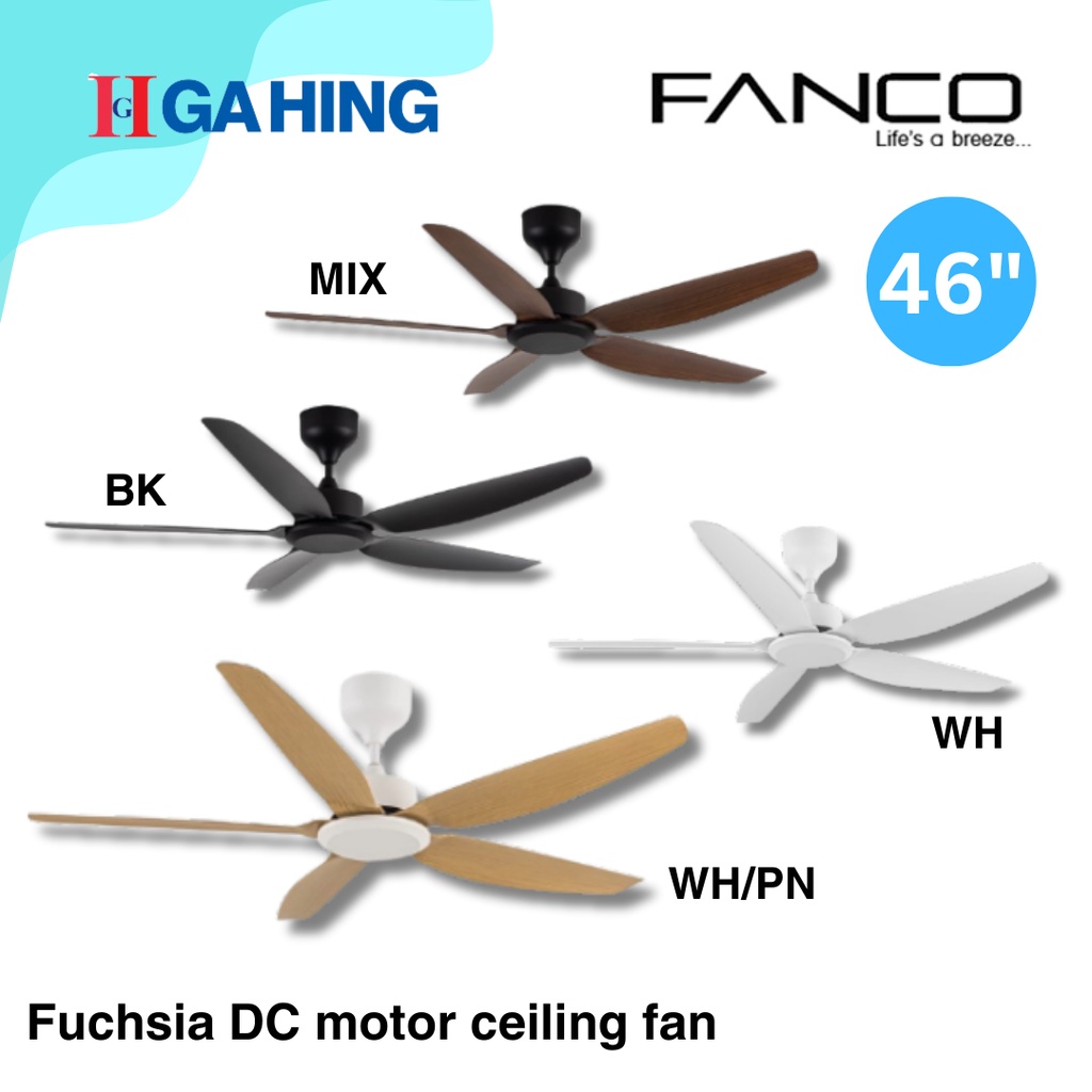 Fanco Fuchsia DC motor ceiling fan 46 inch / Kipas Hiasan / Syiling Fan / Ceiling Fan/ Ga Hing