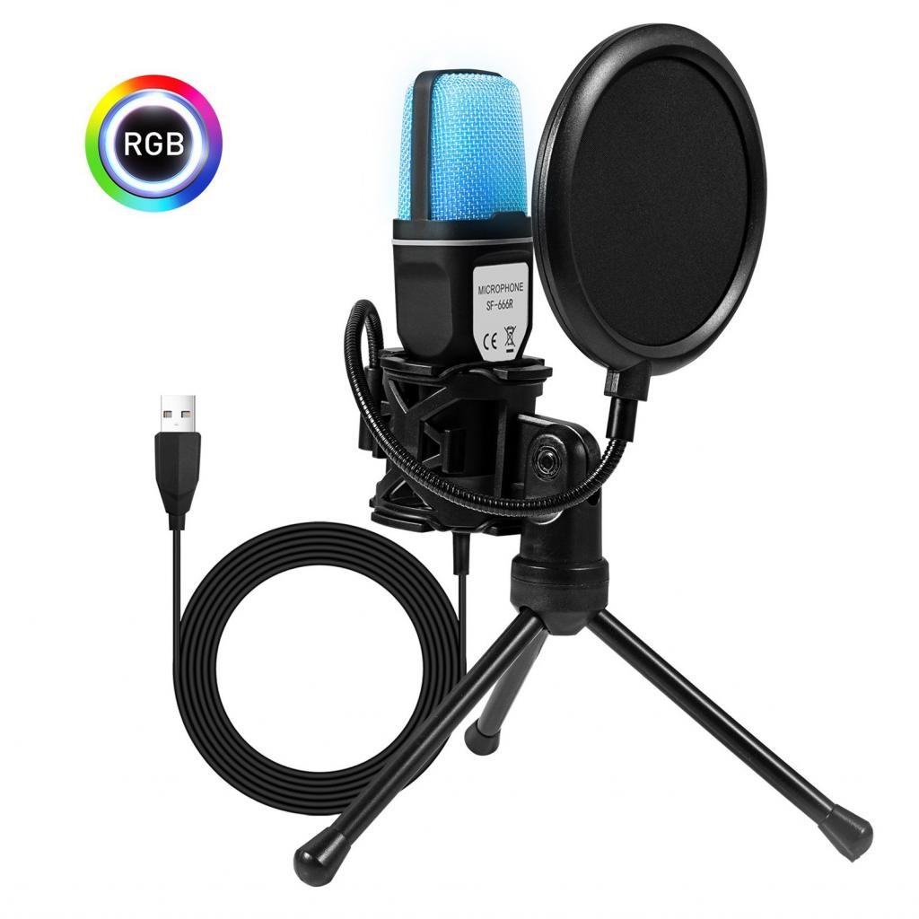 Tominihouse Gaming Microphone with Tripod Stand RGB Desktop Condenser ...