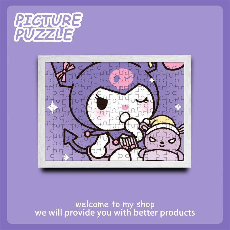 Sanrio Cartoon Puzzle Kuromi Melody Hello Kitty Big-Eared Dog Pacha Dog ...