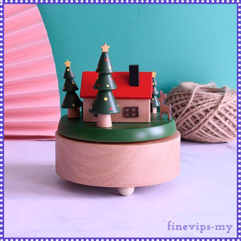 [FinevipsMY] Christmas Music Box Novelty Elegant Decorative for Living