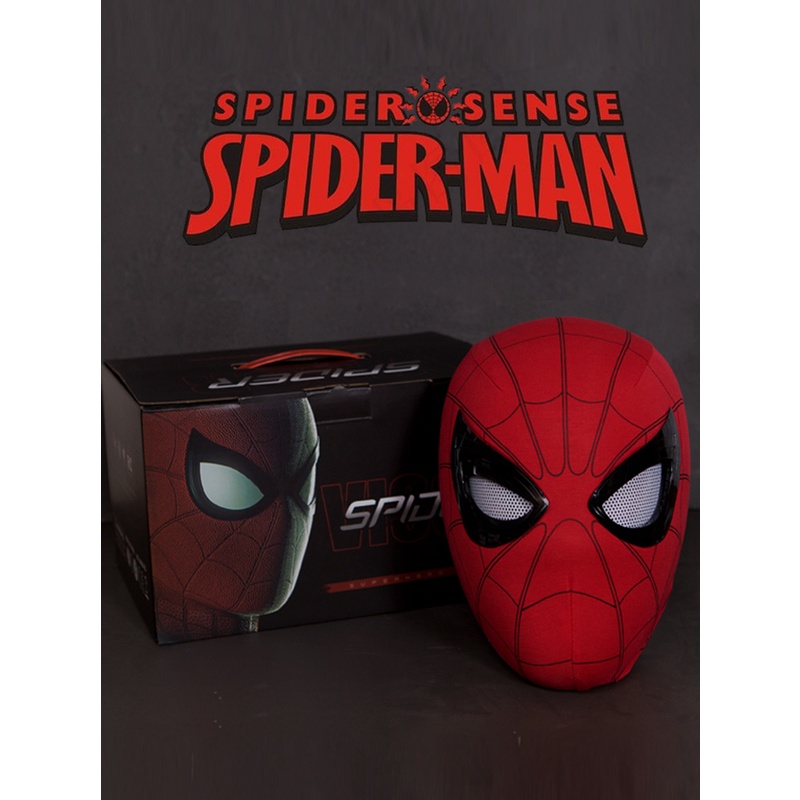 Mascara Spiderman Headgear Moving Eyes 1:1 Cosplay Spiderman Mask  Electronic Remote Control Elastic Fabric And ABS Plastic Toys
