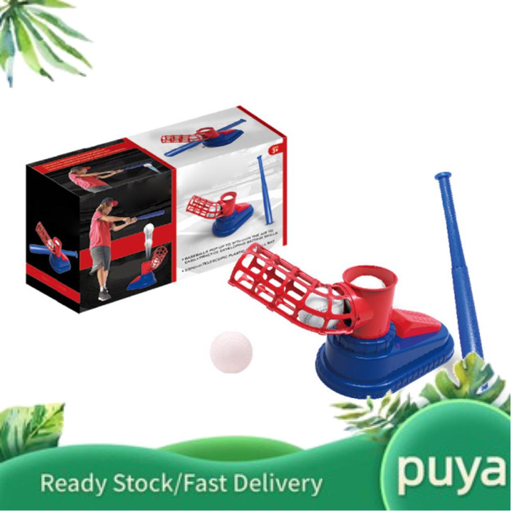 Puyas Kids Baseball Launcher Pitching Machine Easy To Use 3 Balls