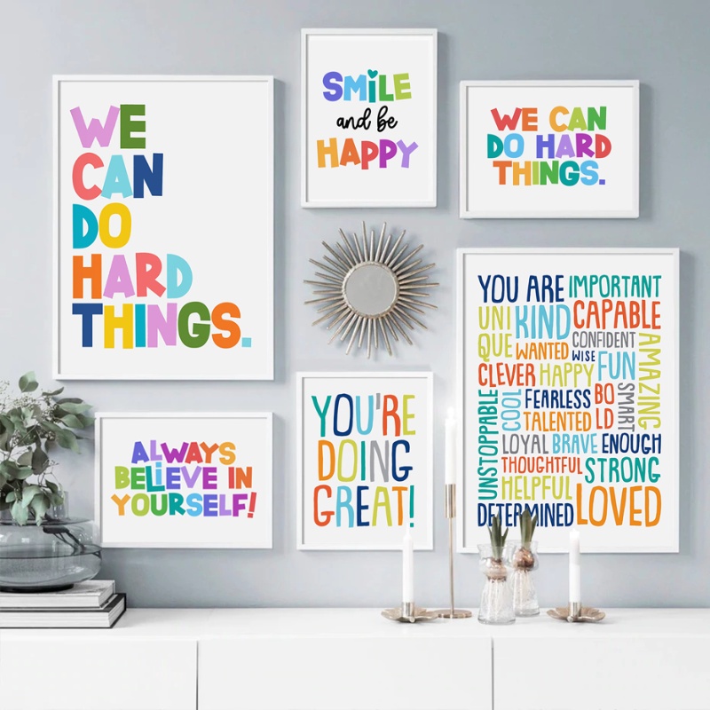 Positive Kid Classroom Wall Picture Inspirational Poster Education ...