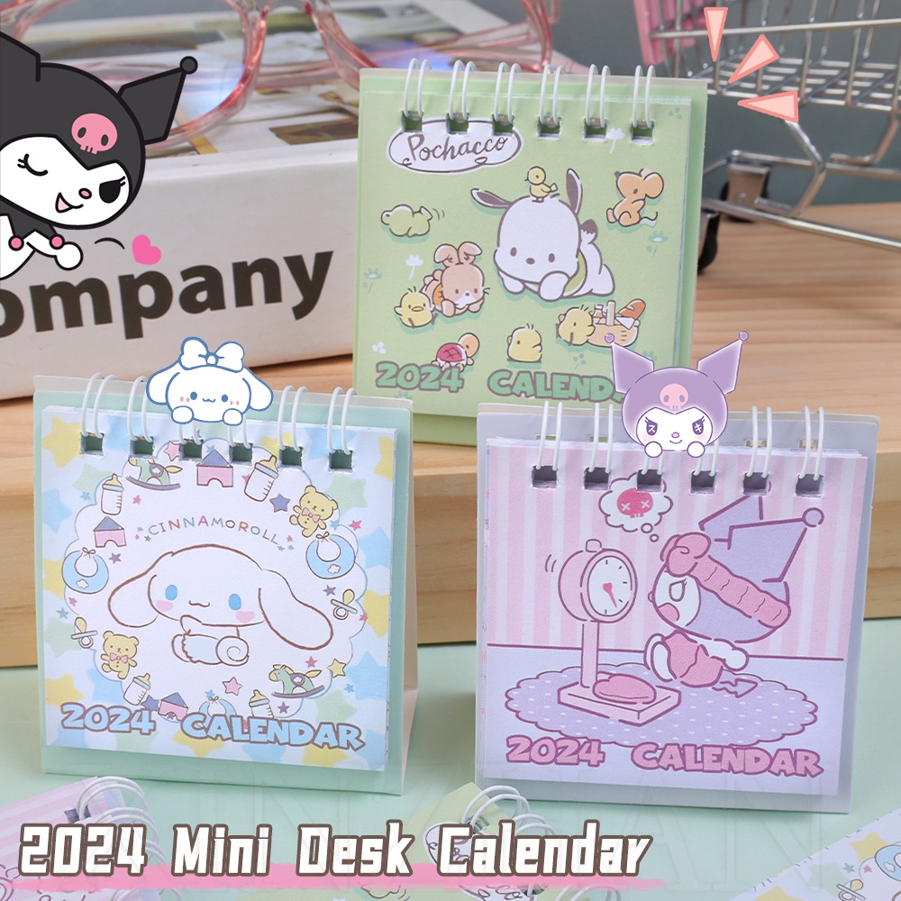 Kawaii Pochacco Kuromi Cinnamoroll Paper Calendar / School Office