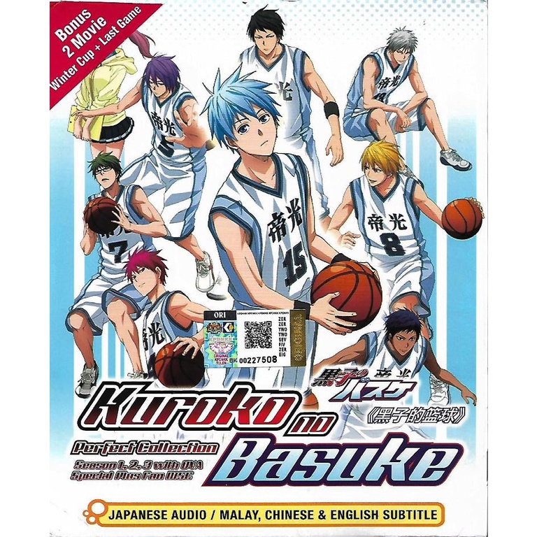 Kuroko no Basket Season 13 + OVA + 2 Movies Winter Cup + Last Game