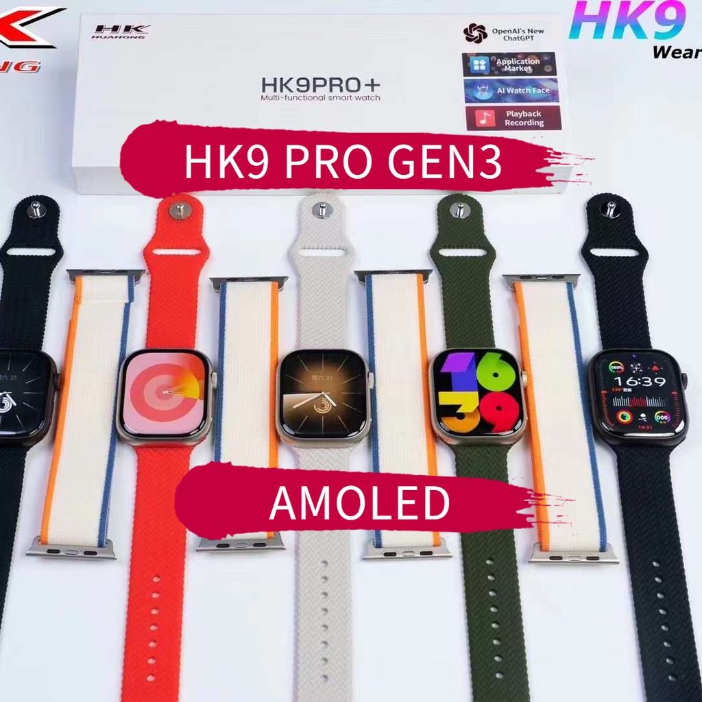 HK9 pro plus AMOLED Smart Watch Men HK9 Upgraded ChatGPT NFC Smartwatch 2GB  ROM Dynamic Island Ai Watch Face