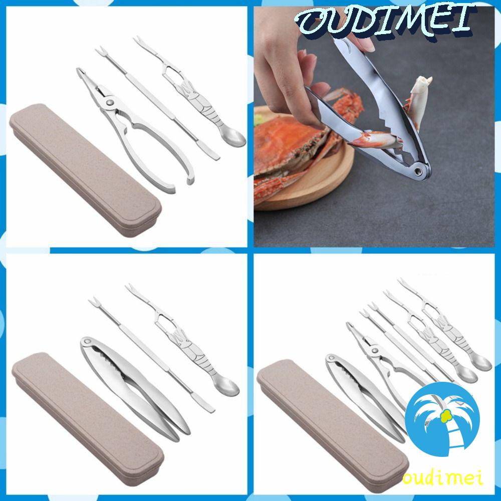 OUDIMEI 3/6pcs Lobster Crab Cracker Tools, Professional with Box