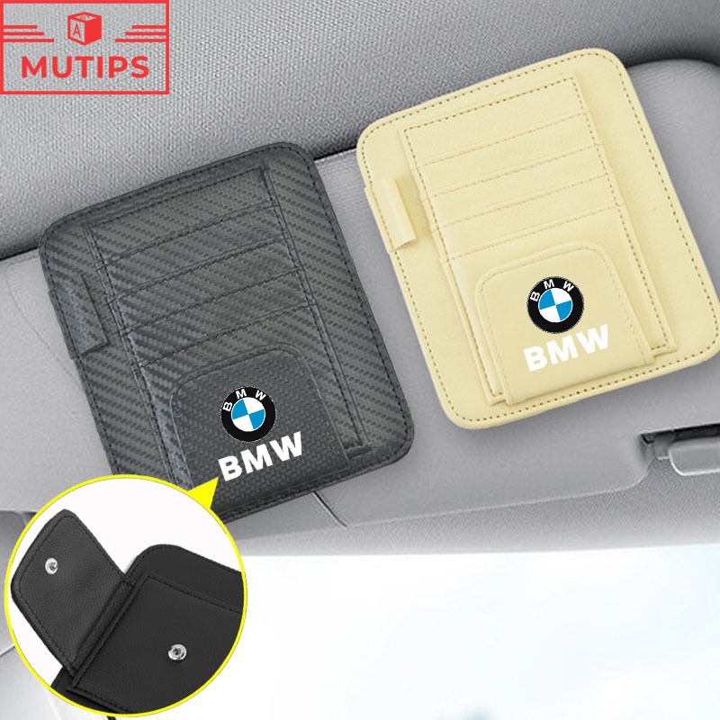 BMW Car Sun Visor Multifunctional Sunglasses Clip Card Storage Bag Pen ...