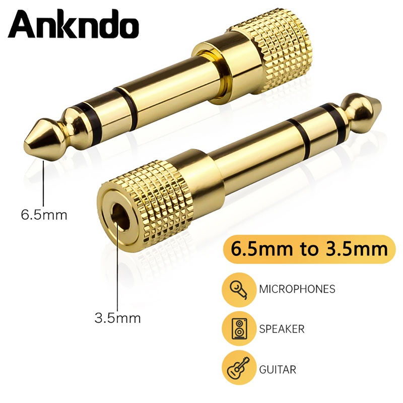 Ankndo Jack 3.5 Speaker Connector 6.35mm Male to 3.5mm Female Audio