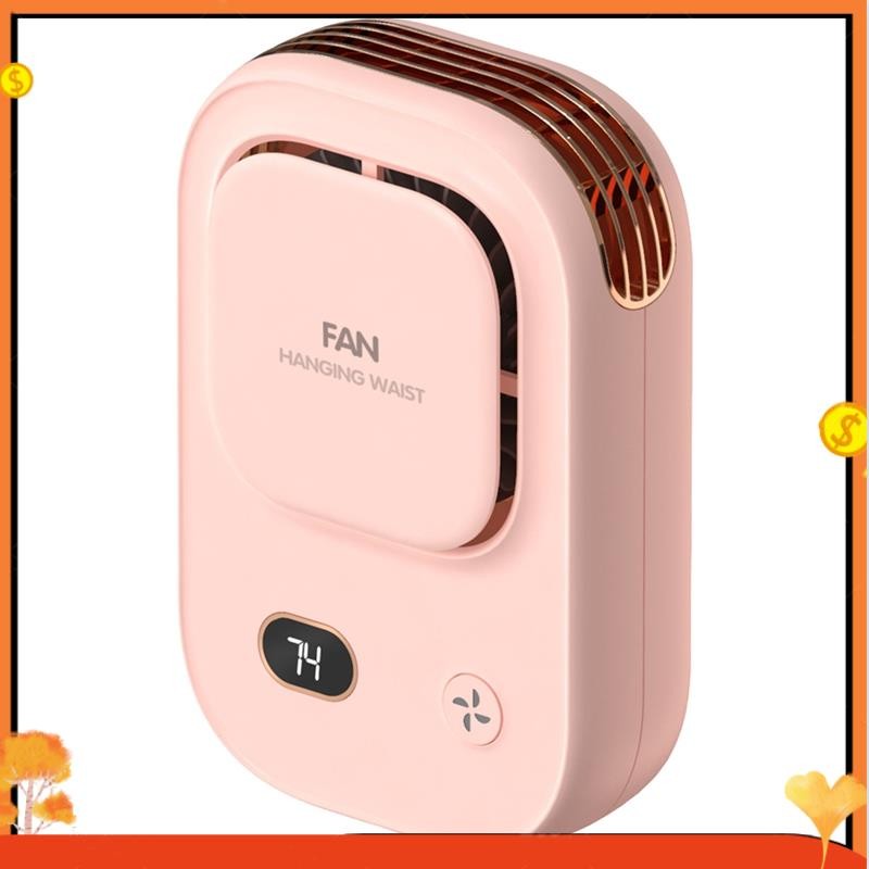 Portable Waist Clip Fan Wearable Belt Fan 2000mAh Battery Powered ...