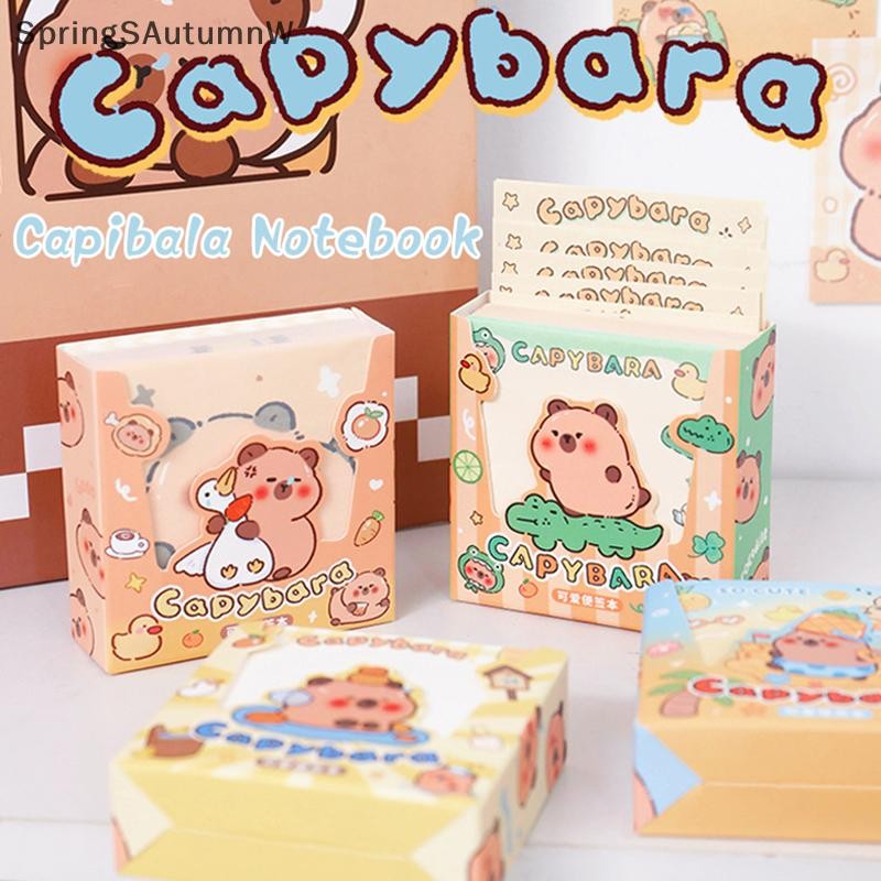[SpringSAutumnW] 200Sheets Cute Cartoon Capybara Non Sticky Note Book ...