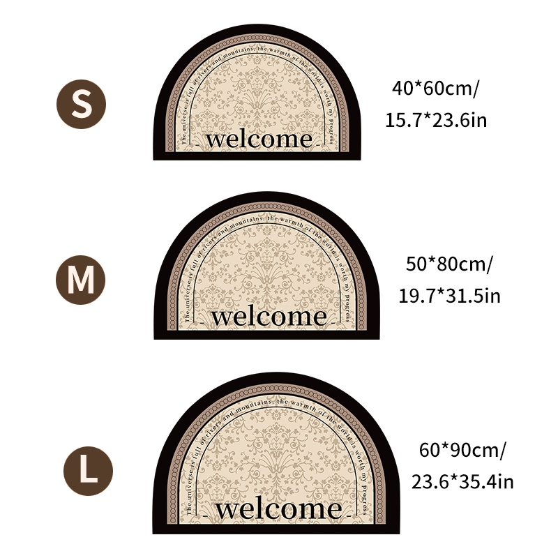 🇲🇾【MY STOCK&24H Delivery】Retro Semi-circular Floor Mat Alas Kaki Dapur ...