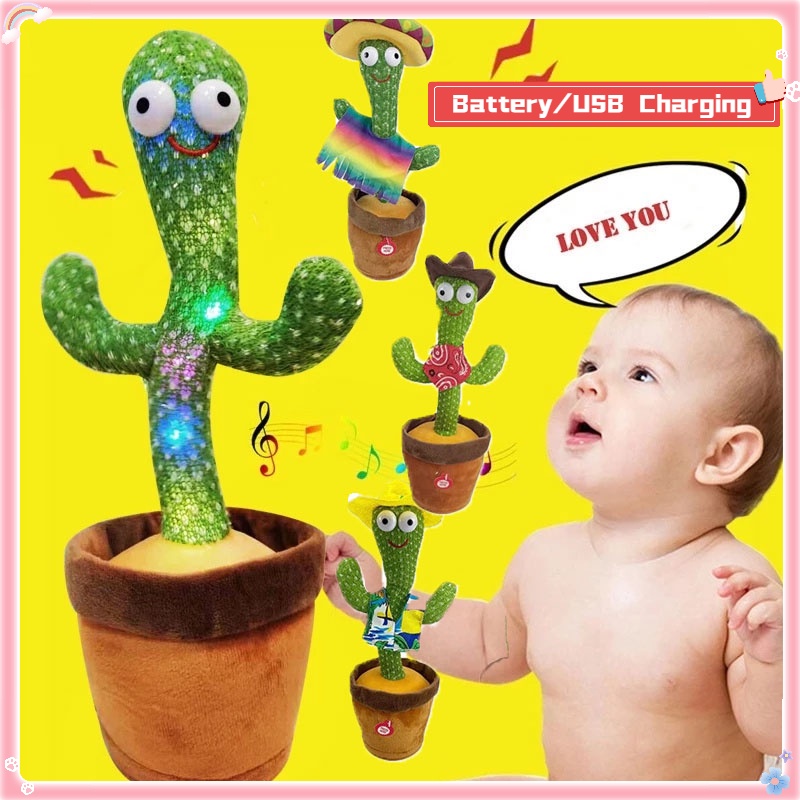 READY STOCK] 120 Songs Dancing Cactus Toy Song Plush Toy Electric Kaktus  Bercakap Twist Talking Musical Cactus Gift | Shopee Malaysia