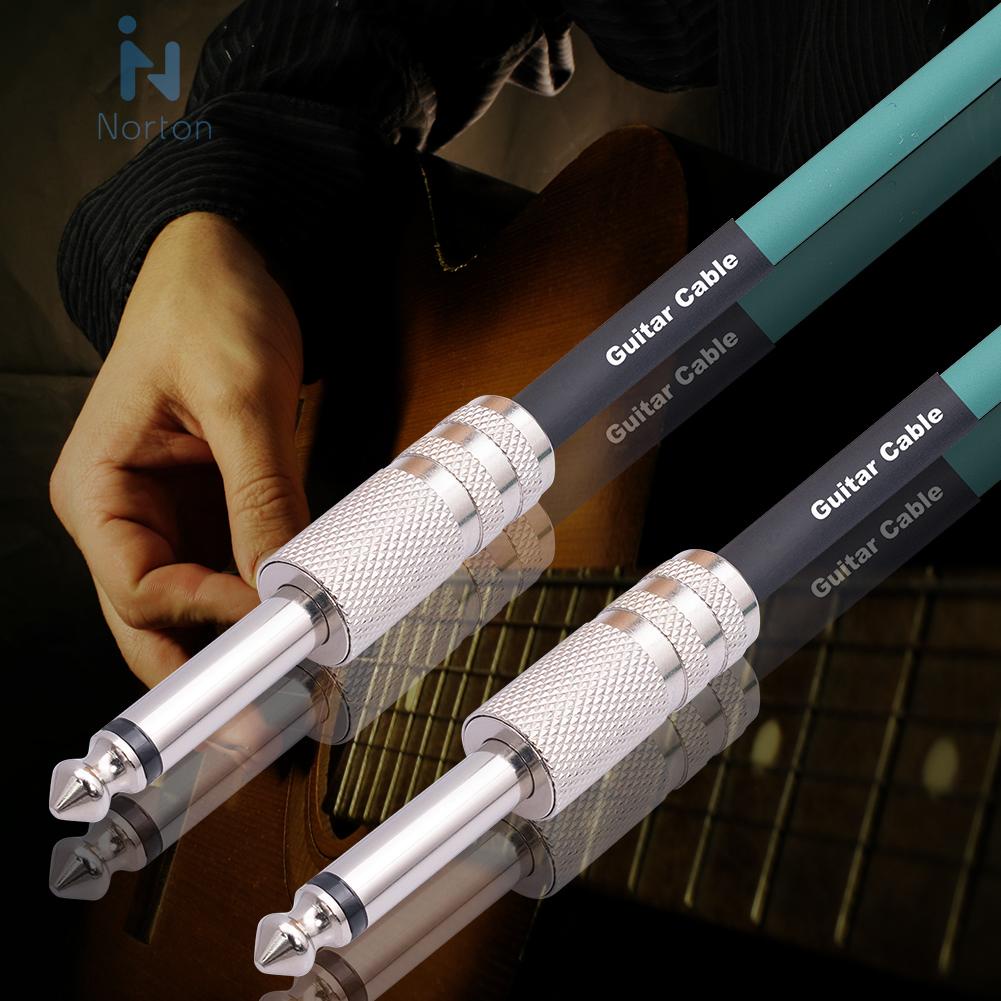 Guitar Instrument Cable Metal Plated Stereo Audio Cable Guitar Mixer