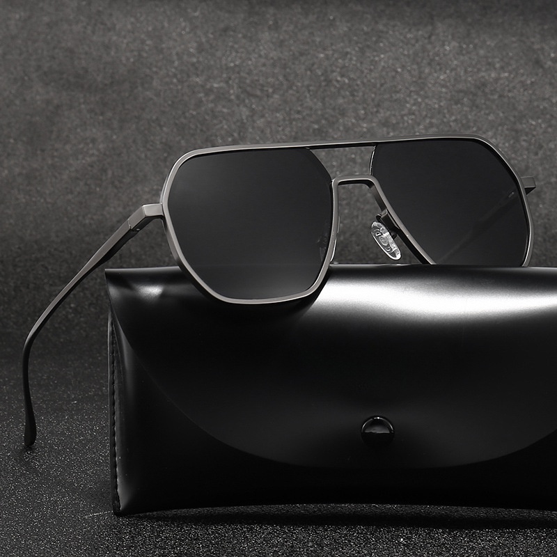 Trendy men's new driving sunglasses polarized sunglasses aluminum