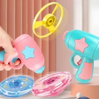 3 in 1 Flying Disc + LED Spinning Top Gun Flying Saucer Launcher Flying ...