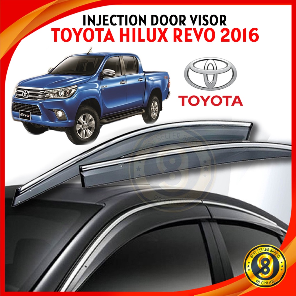 Toyota Hilux Revo 2016 - 2023 Door Visor Chrome Line Injection Air ...