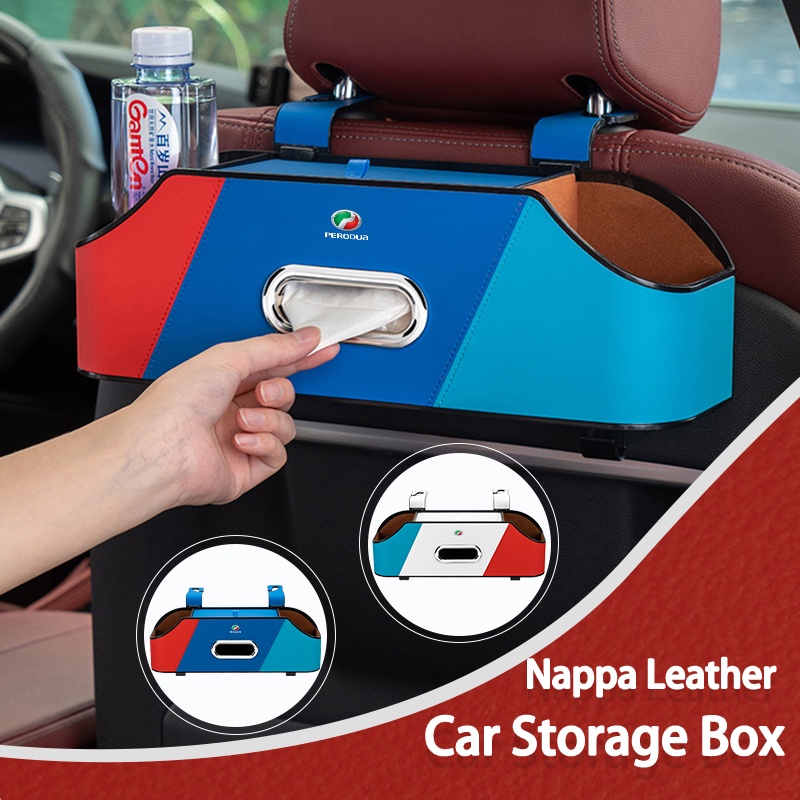 Car Back Seat Storage Box Tissue Water Bottle Multipurpose Hanger Cup