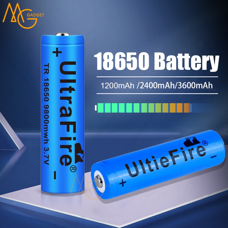 READY STOCK 18650 Lithium Battery Flat Head Battery Flat Head 18650 Li ...