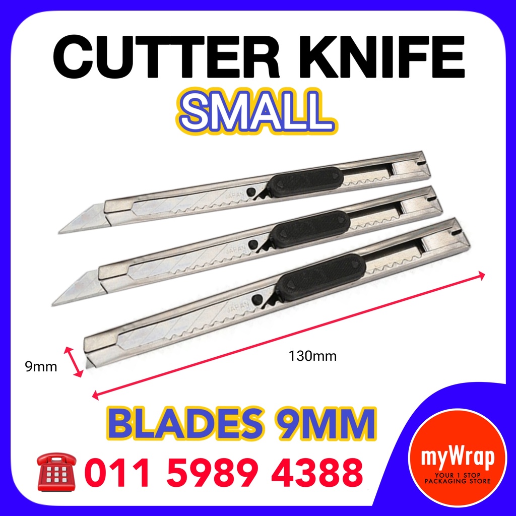 Stainless Steel Utility Cutter Knife 9mm Multipurpose Hand Cutter ...