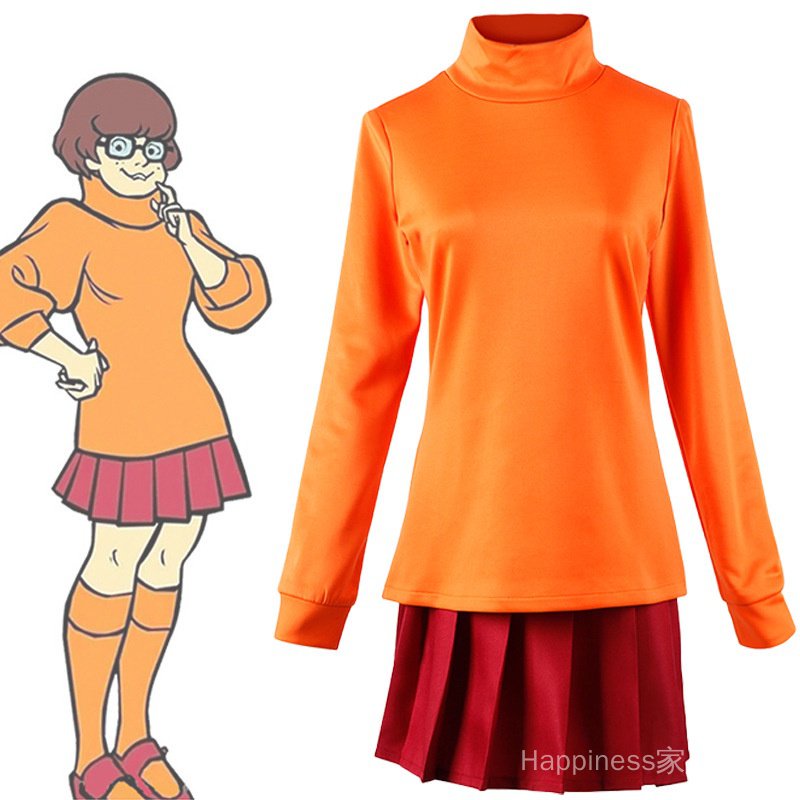 24 Hours Delivery Manzhixin New Anime ScoobyDoo Velma cosplay Scooby
