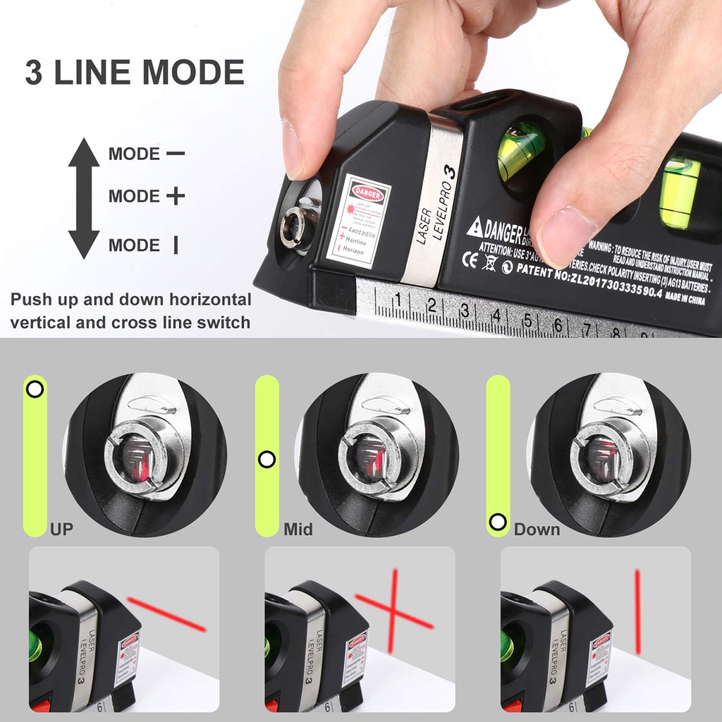 4 In 1 Multipurpose Laser Level Meter | Shopee Malaysia