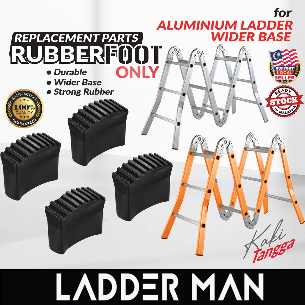 4PCS Rubber Foot Leg for Aluminium Ladder Wider Base Multipurpose