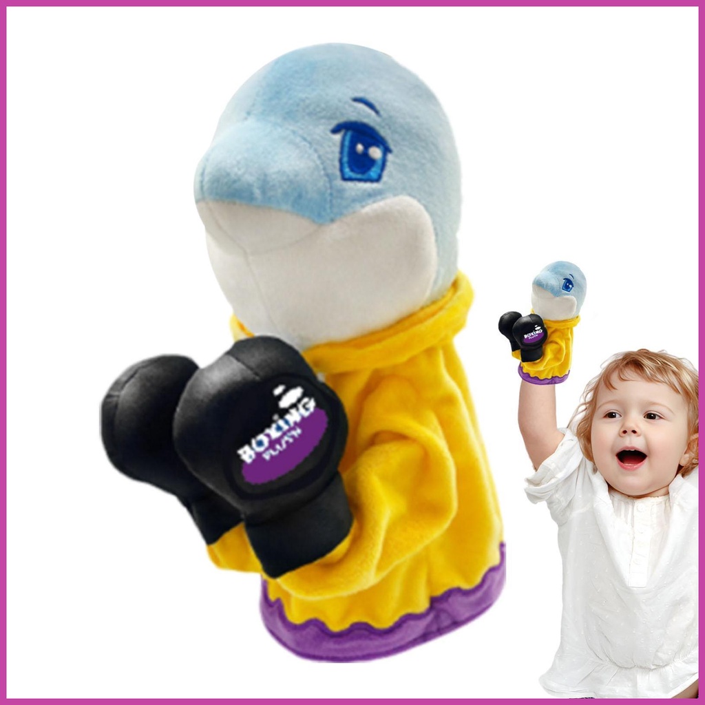 Interactive Hand Puppet Cute Animal Shape Plush Hand Puppets for Kids