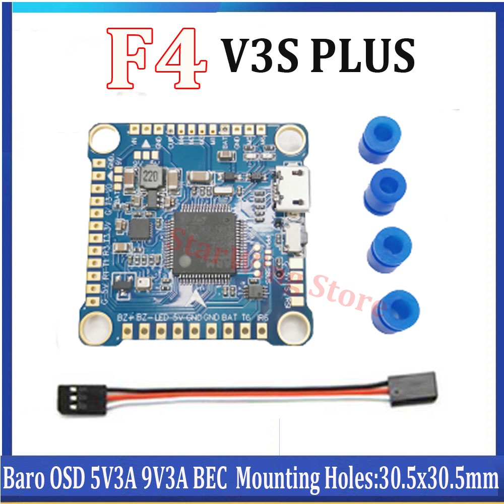 NEW F4 V3S Plus Flight Control OSD 2-6S Two way 3A BEC 9V Pad Design 30 ...