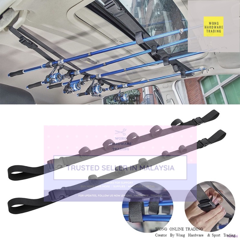 1set 2pcs Fishing Rod Rack Belt Strap Fishing Rod Holder Reel Combos ...