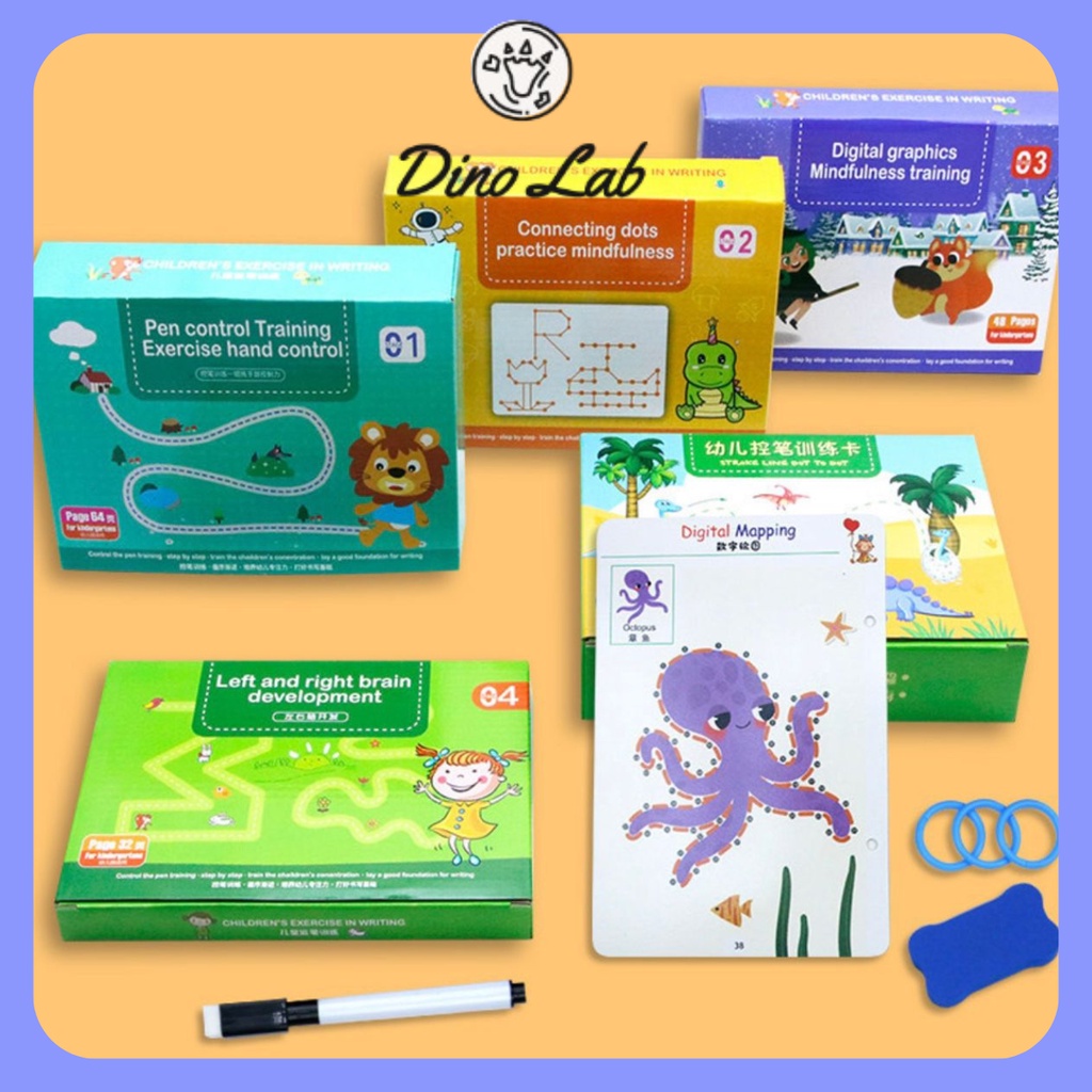 Kid Magical Tracing Work Material with Erasable Pen Control Educational